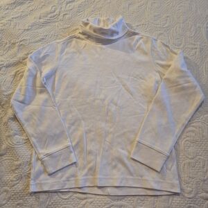 Hanna Andersson boys or girls size 140 or 10 white turtleneck NWOT